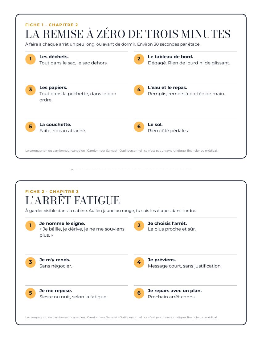 Fiches à imprimer
